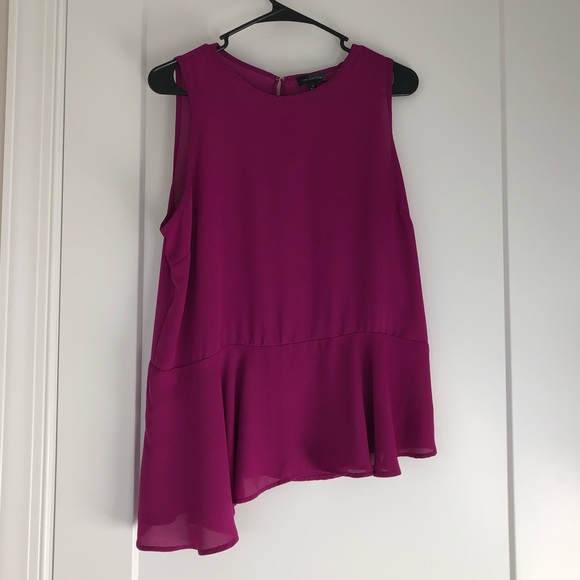Express purple sleeveless blouse high-low - Picture 1 of 3
